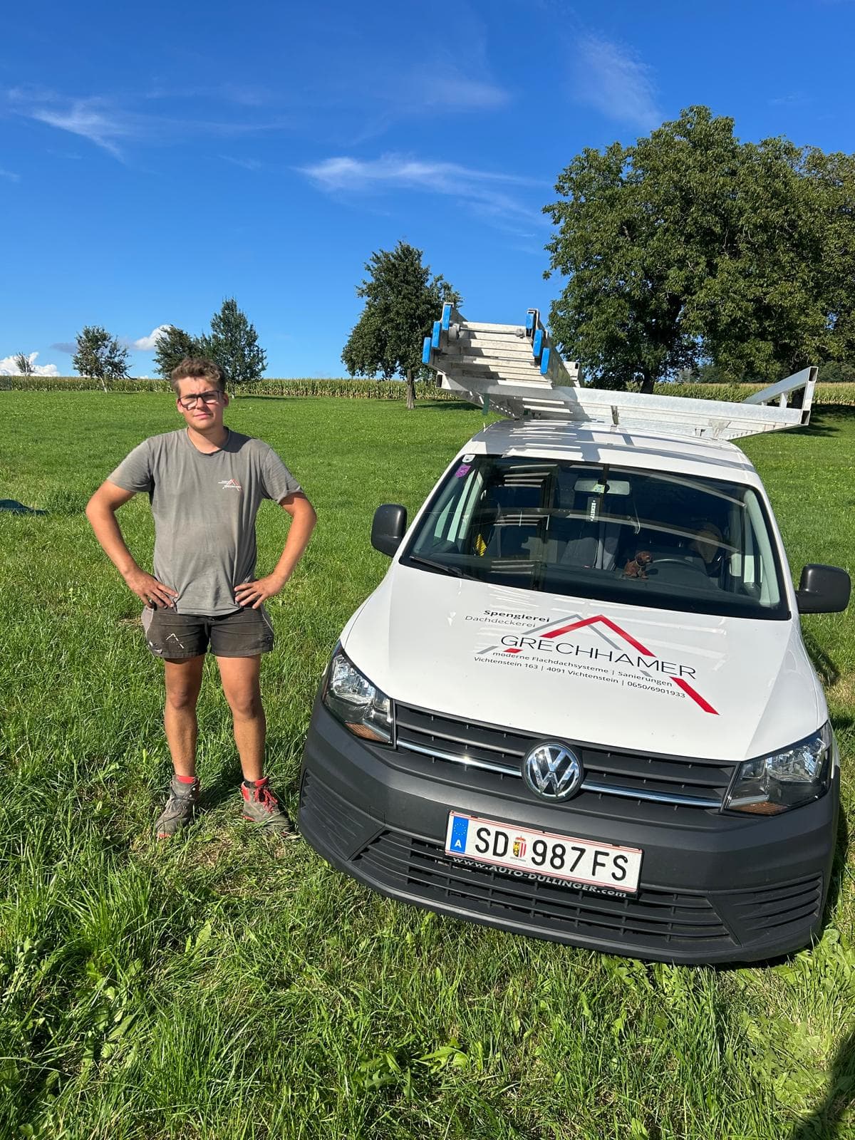 Herbert Müller, Lehrling im 3. Lehrjahr bei Grechhamer Dachsysteme